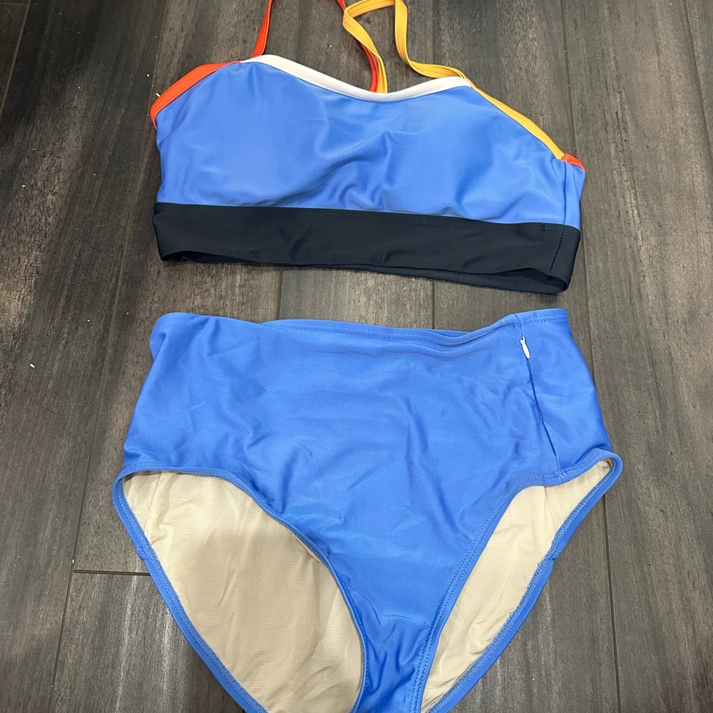 Colorful Two-Piece Swimsuit WORN ONLY 1 TIME
